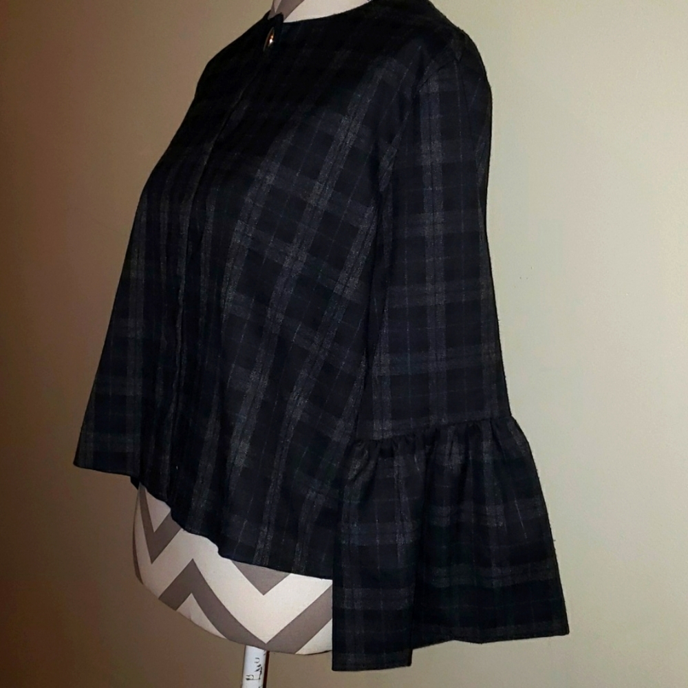 Zara basic plaid jacket - Picture 3 of 7